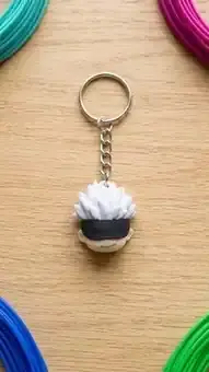 White-haired character keychain